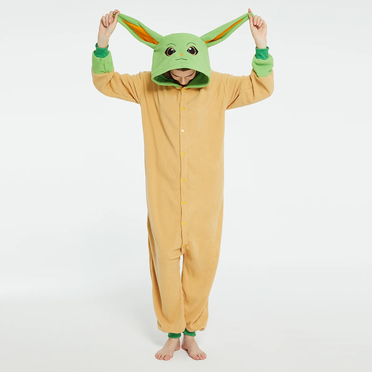 Baby Clothing Unisex - 大人ヨーダベビーグロッグ Onesies ハロウィンコスチュームユニセックス漫画コスプレジャンプスーツワンピースアニメクリスマスパジャマホームウェア