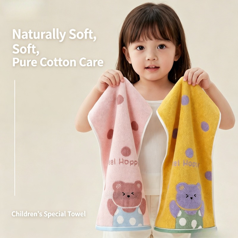 Baby Clothing Wash - 1/3/5 個オールコットン A クラス子供用タオル厚みのある吸水性のあるかわいい赤ちゃんが顔を拭く純綿の糸くずの出ないフェイスタオル