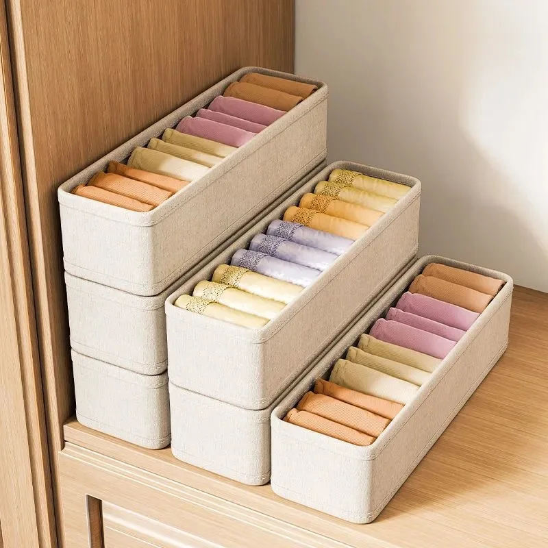 Baby Clothes Organiser - 1/2/4個入り収納ボックス 折りたたみ式 積み重ね可能 多機能 下着 靴下