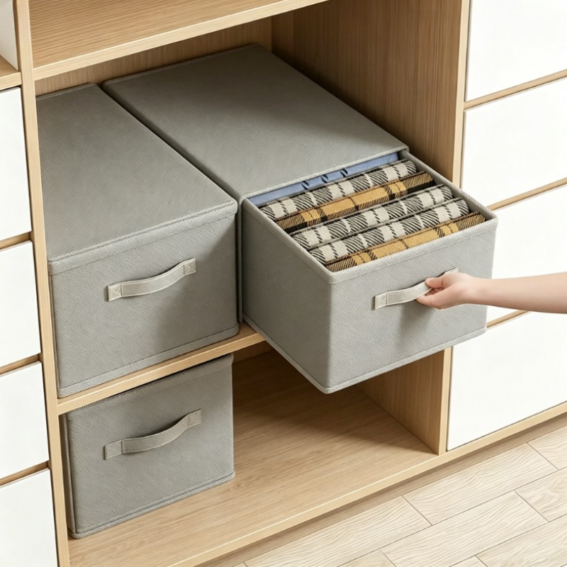 1個入り 布製ワードローブオーガナイザードロワー、蓋付き折り - Baby Clothes Organiser のレビューと価格