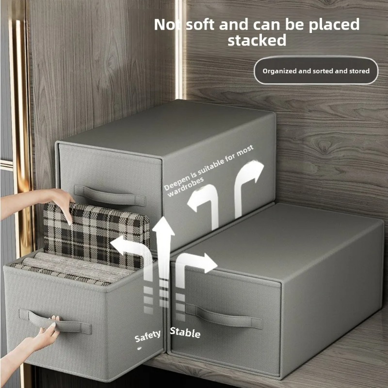 1個入り 布製ワードローブオーガナイザードロワー、蓋付き折り - Baby Clothes Organiser のレビューと価格