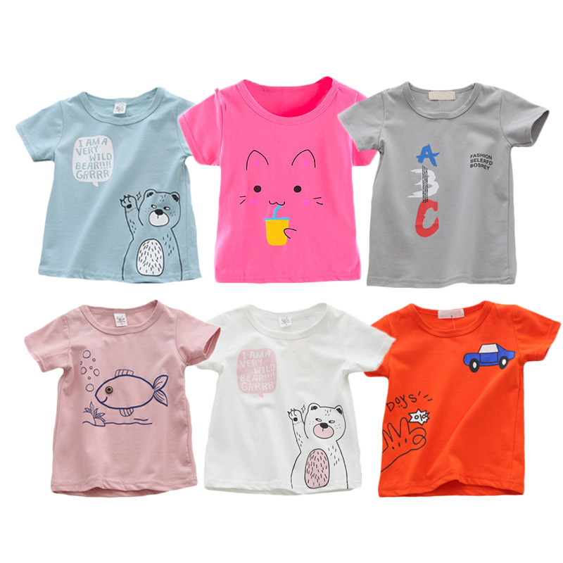 赤ちゃんと男の子のための綿のTシャツ,半袖の服,カジュアルな - Baby Clothing Clearance のレビューと価格