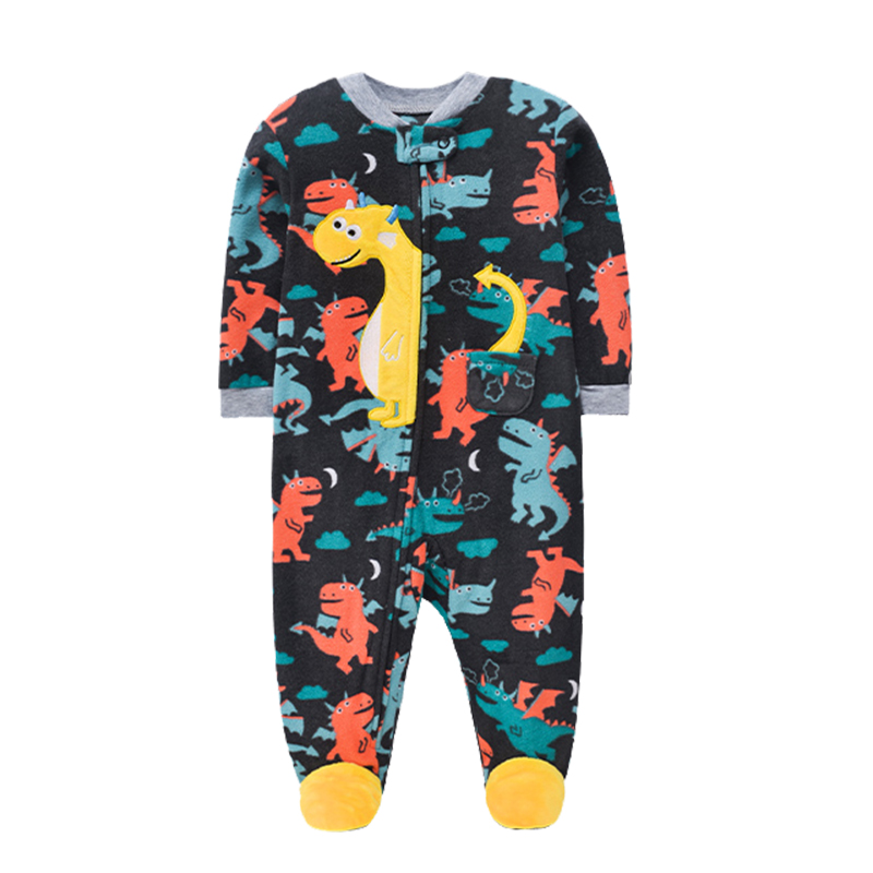 新生児男の子女の子ロンパース服冬パジャマジッパーフリース秋幼 - Baby Clothing Zipper のレビューと価格