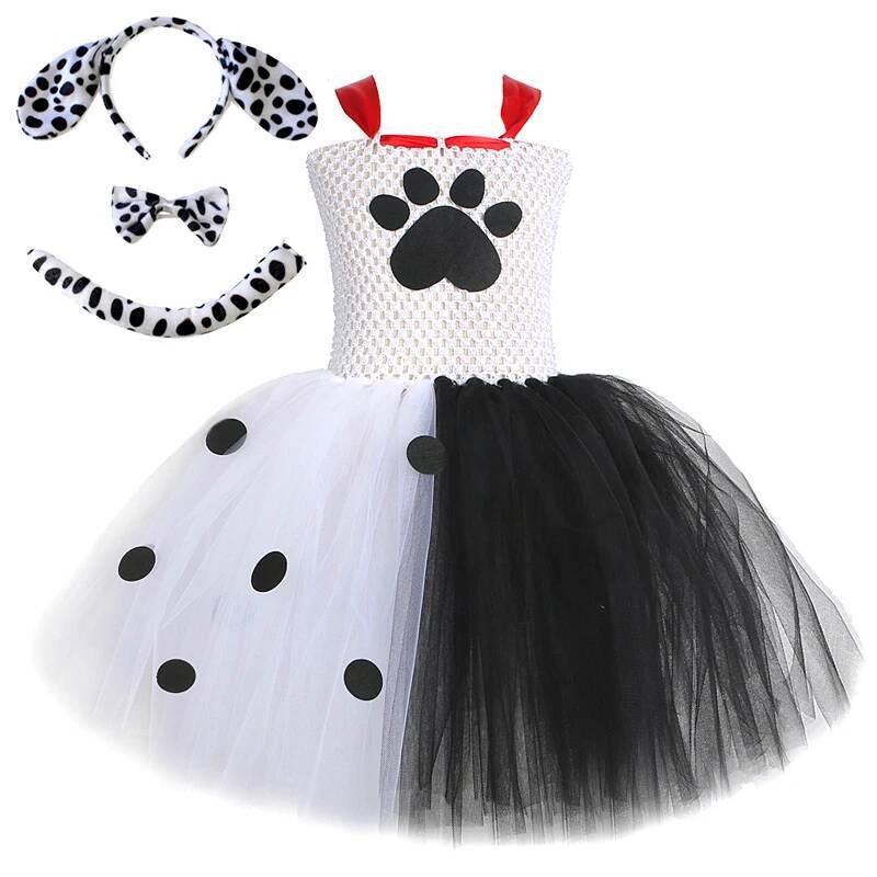 ダルメシアン犬のチュチュドレス女の赤ちゃん用白黒斑点犬ハロウ - Baby Clothing Usa のレビューと価格