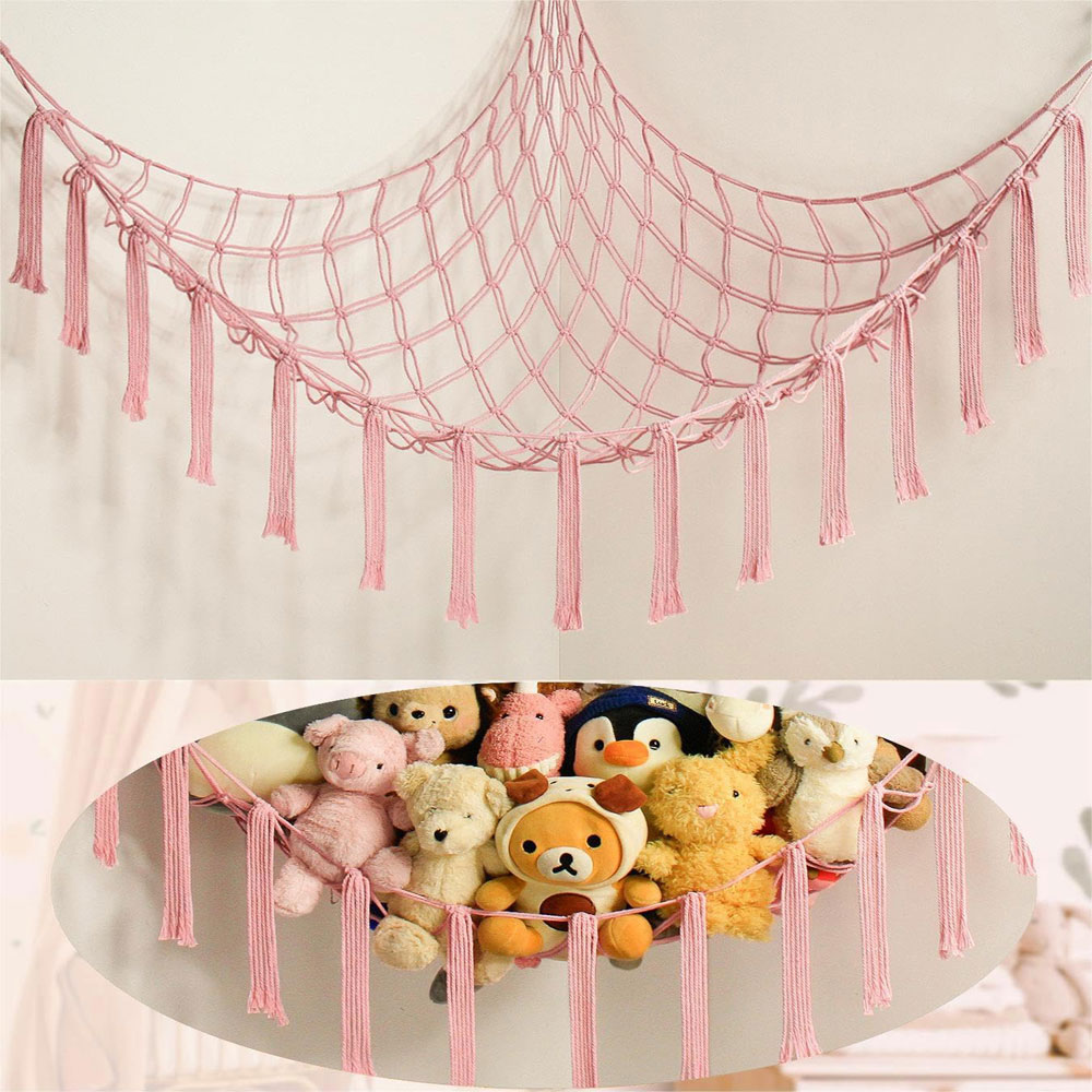 1Pc おもちゃハンモック壁コーナー吊り下げ収納ネットオーガ - Baby Clothing Types のレビューと価格