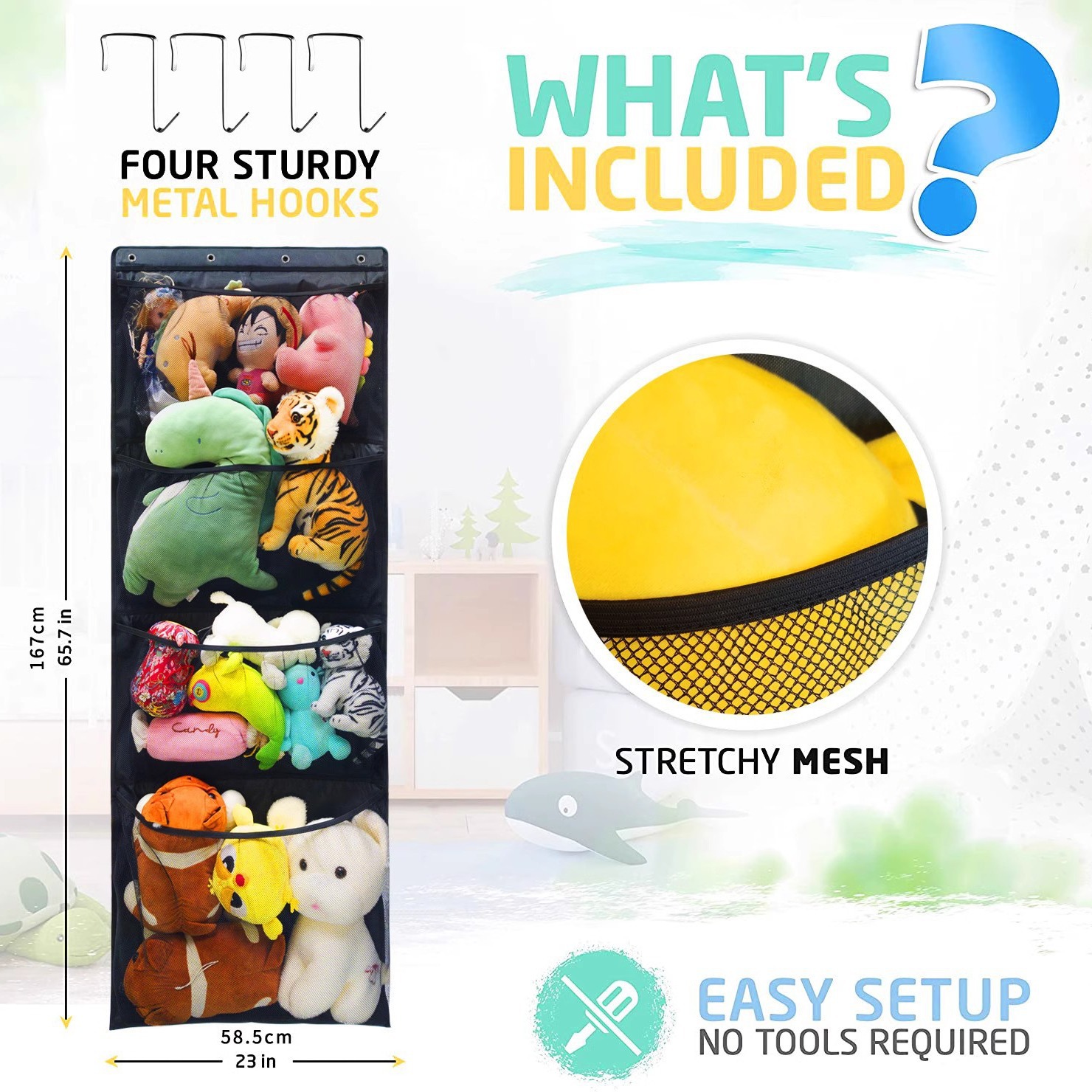 収納吊り下げバッグ ドア掛けオーガナイザー ぬいぐるみ ベビ - Baby Clothing Types のレビューと価格