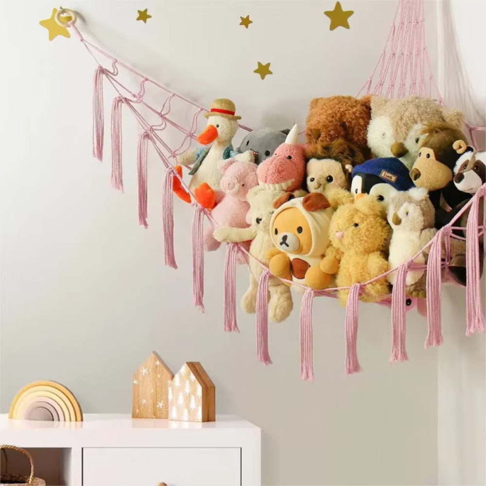 1個入りおもちゃ用ハンモック 壁掛けコーナー収納ネット 織り - Baby Clothing Types のレビューと価格