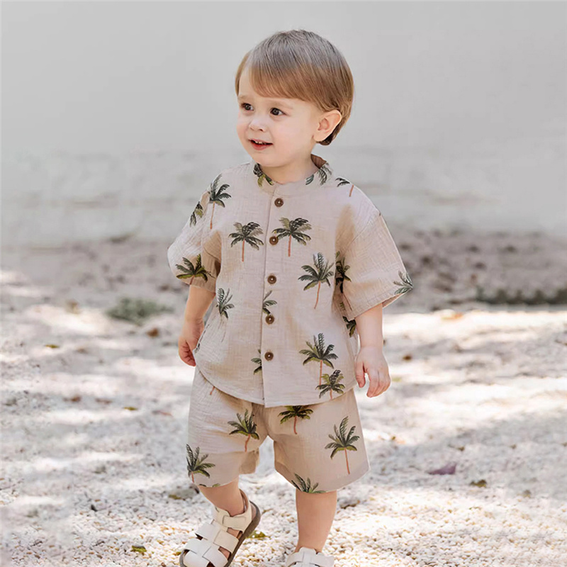 おしゃれな子供服スーツ 夏用カジュアルオーガニックコットンキ - Baby Clothing Organic のレビューと価格