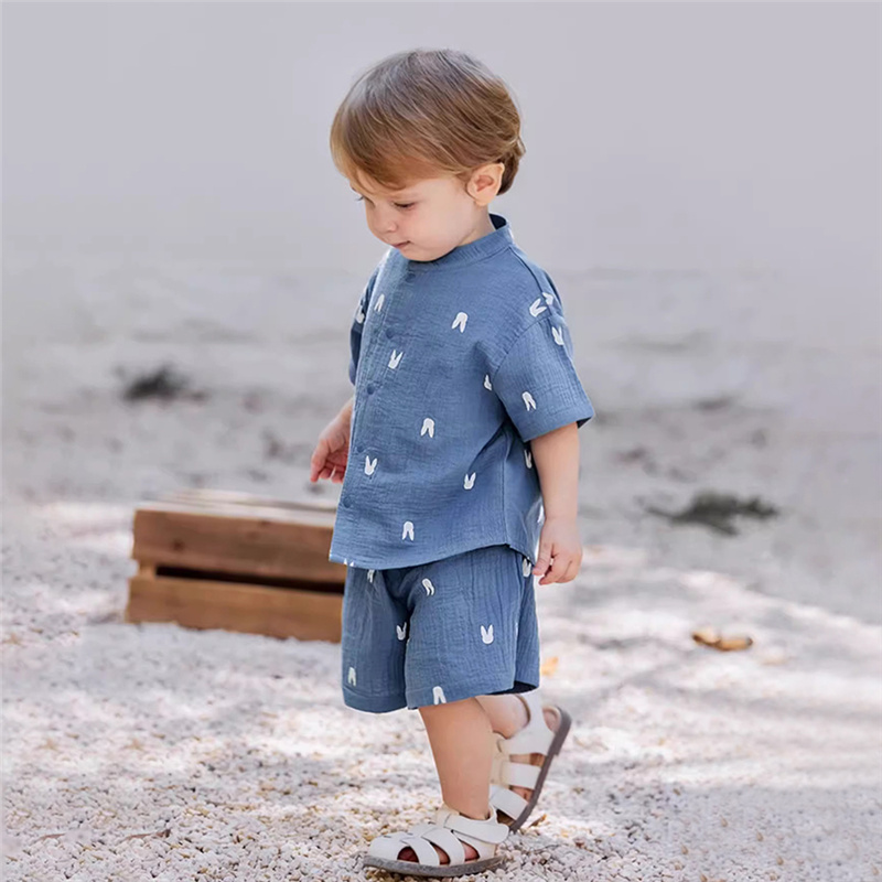 おしゃれな子供服スーツ 夏用カジュアルオーガニックコットンキ - Baby Clothing Organic のレビューと価格