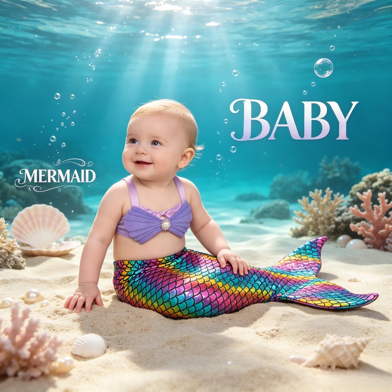 新生児人魚コスプレ衣装、ベビーシャワー誕生日パーティー衣装、 - Baby Clothing Usa のレビューと価格