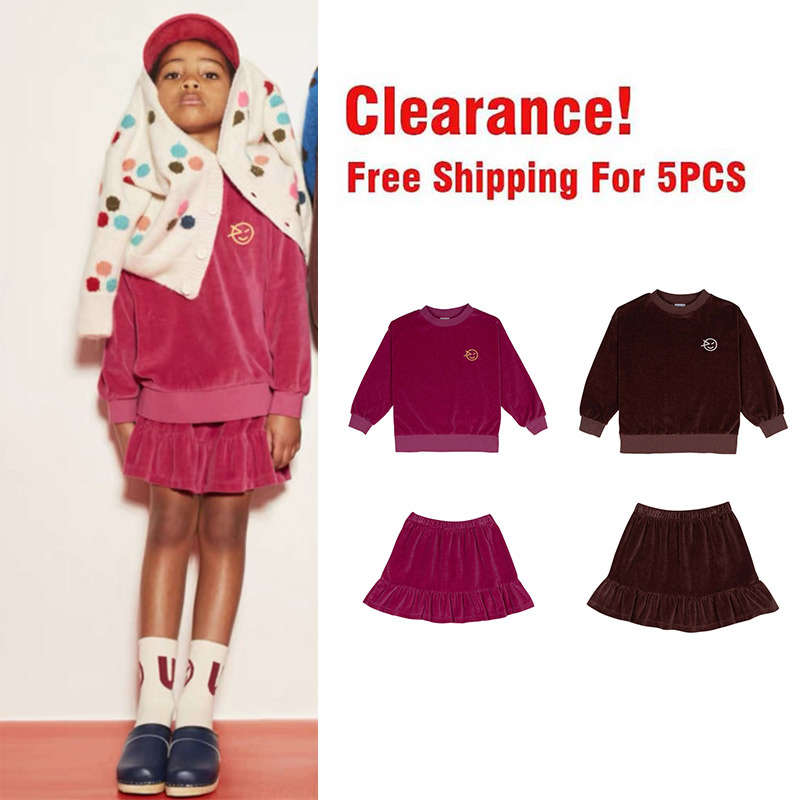 子供のベルベットのスウェットシャツとスカートの服のセット,女 - Baby Clothing Clearance のレビューと価格