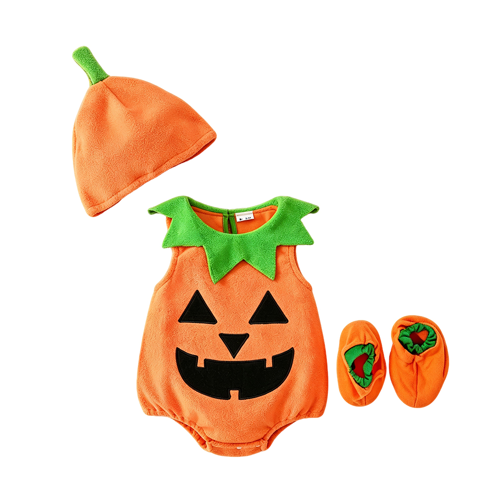 かわいいカボチャの刺繍入りベビーロンパース、幼児用ハロウィン - Baby Clothing Unisex のレビューと価格